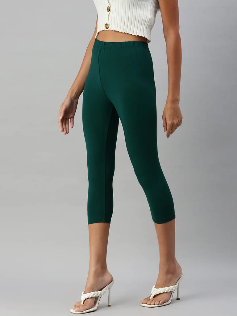 Prisma leggings capri-Bottle Green view 2