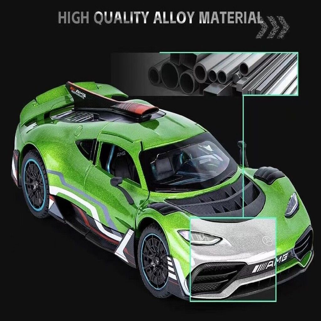 KTRS ENTERPRISE Metal Pull Back Die-cast Car 1:24 MERECEDES AMG ONE Diecast Metal Pullback Toy car with Openable Doors, Light Music Boys Gifts Toys for Kids( Color As Per Available) view 2