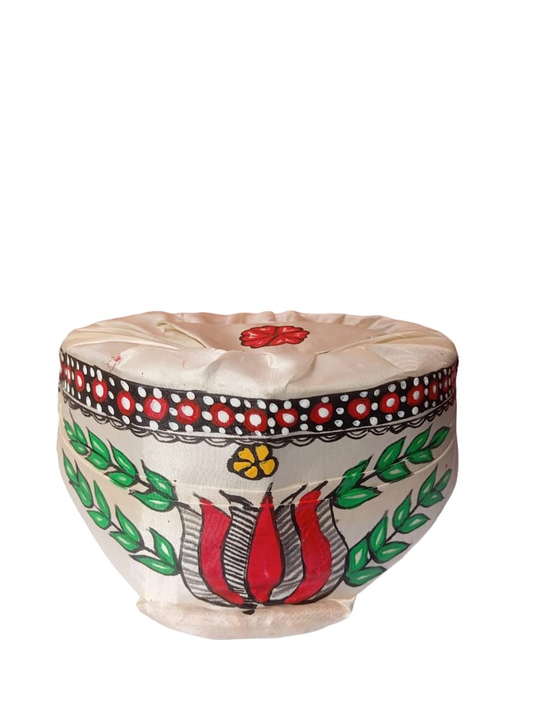 Madhubani / Mithila Painting Silk Paag Pag Set Of 3 view 2