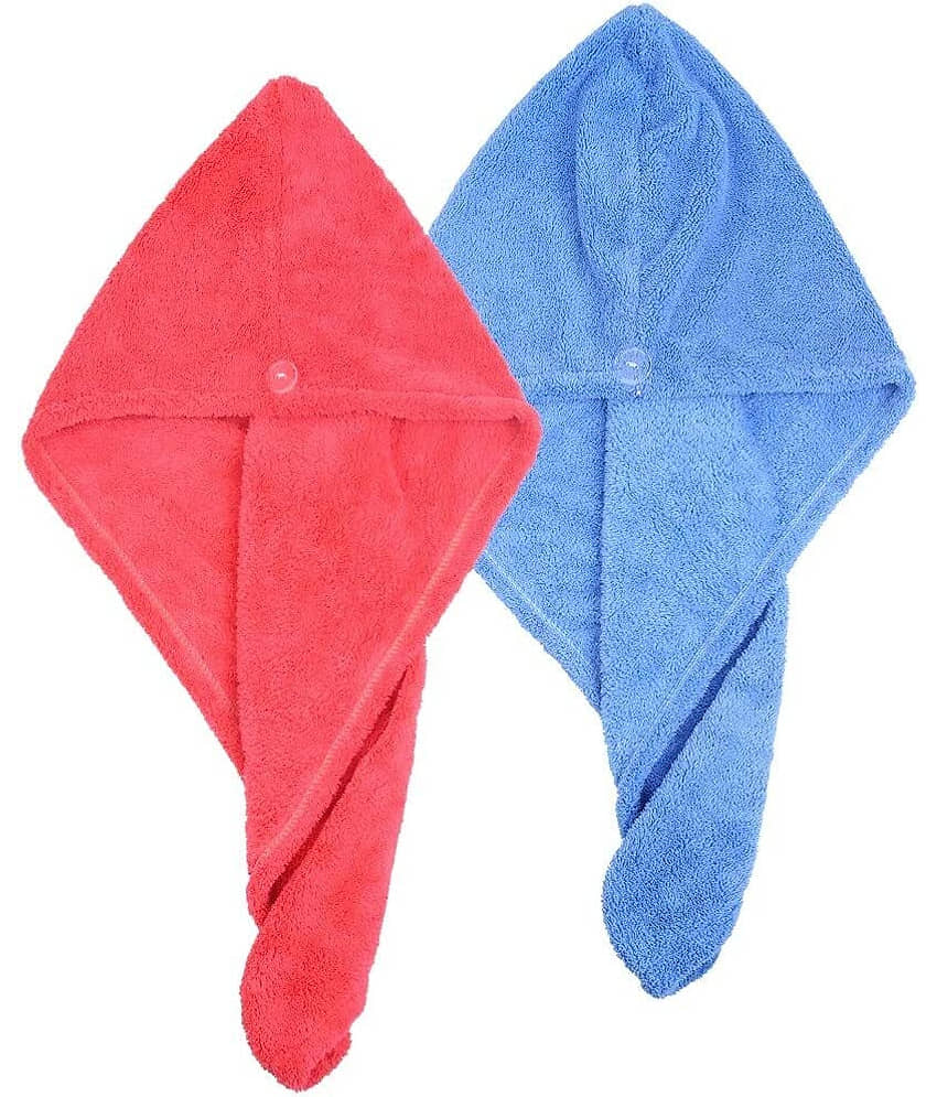 Midastra Multicolor Hair Towel Wrap ( Pack of 2 )