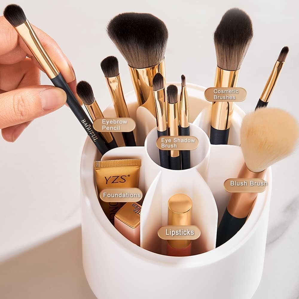 GLOWSERIE Clear-Lid Cosmetic Brush Storage Carousel view 2