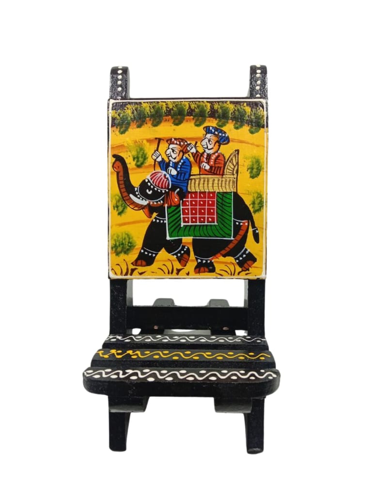 Wooden chair mobile stand view 2