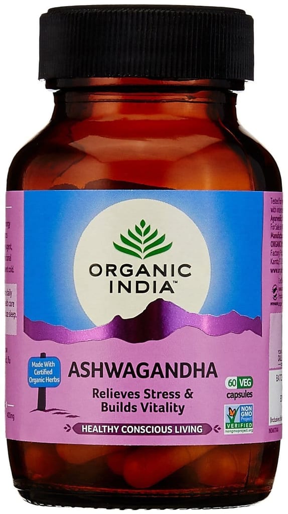 A TATA Product - Organic India Ashwagandha Capsules - 60 Veg Caps, For Vitality & Relieves Stress, Naturally Boosts Energy & Stamina, Improves Immune System, GMP & NPOP Certified view 2