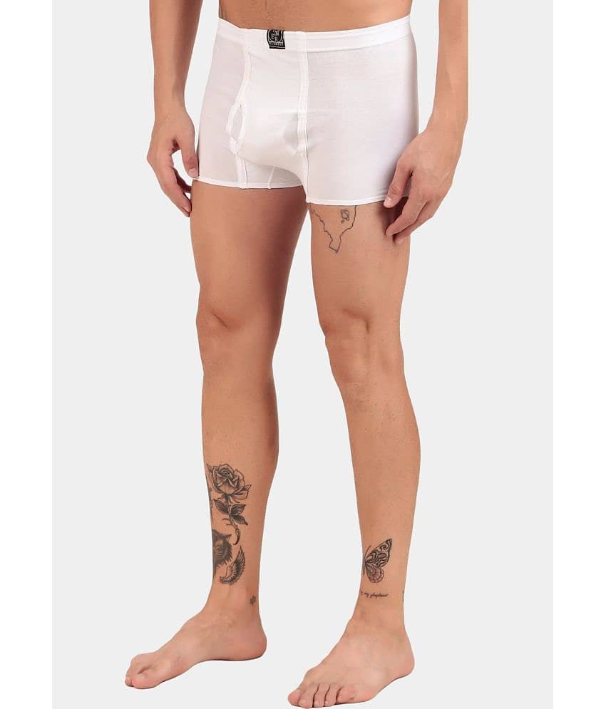 Inner Element Pack of 2 Cotton Trunks For Men's ( White ) view 2
