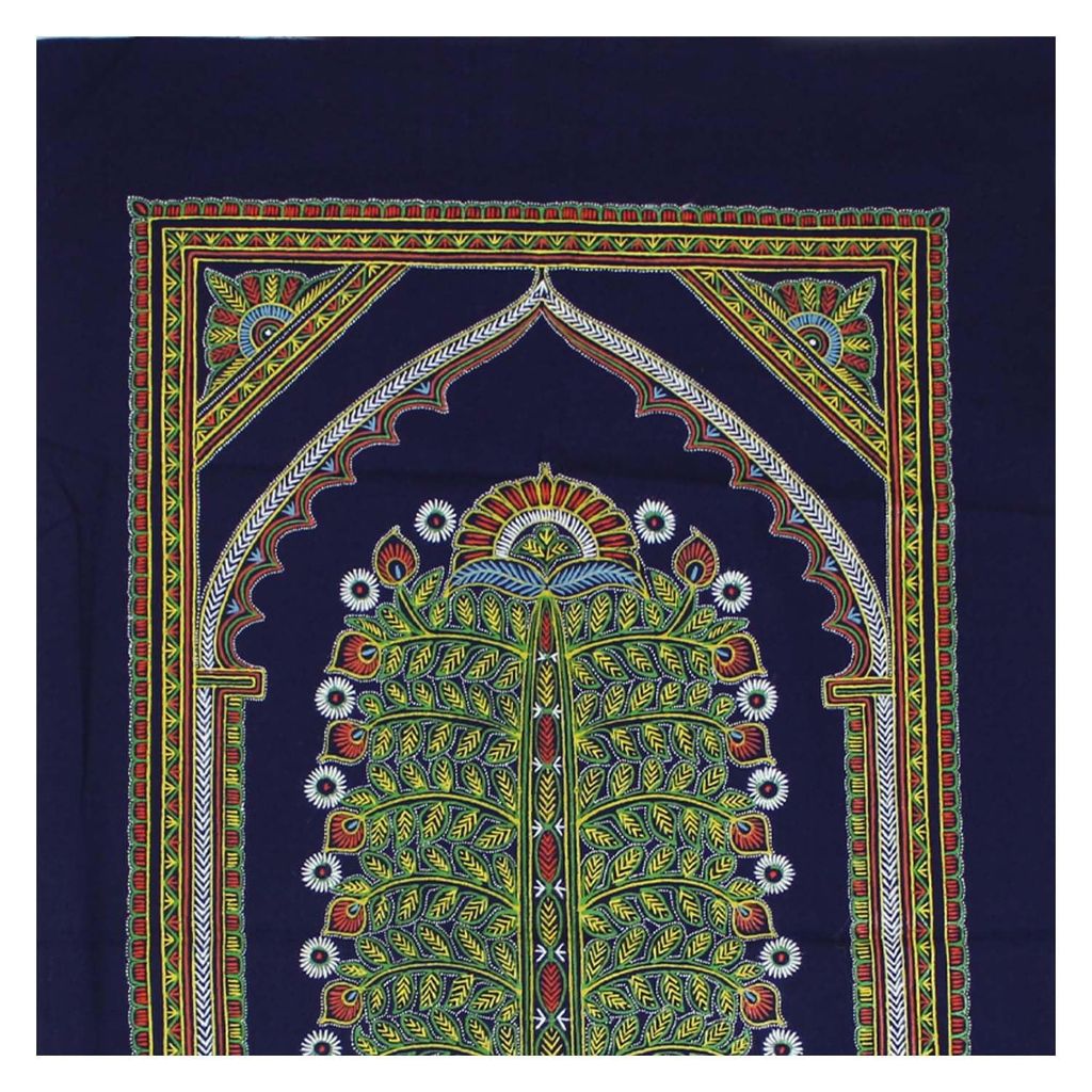 Garvi Gurjari (A Gujarat Govt Enterprise Handmade Rogan Painting - Navy Blue(GGCHRP25) view 2