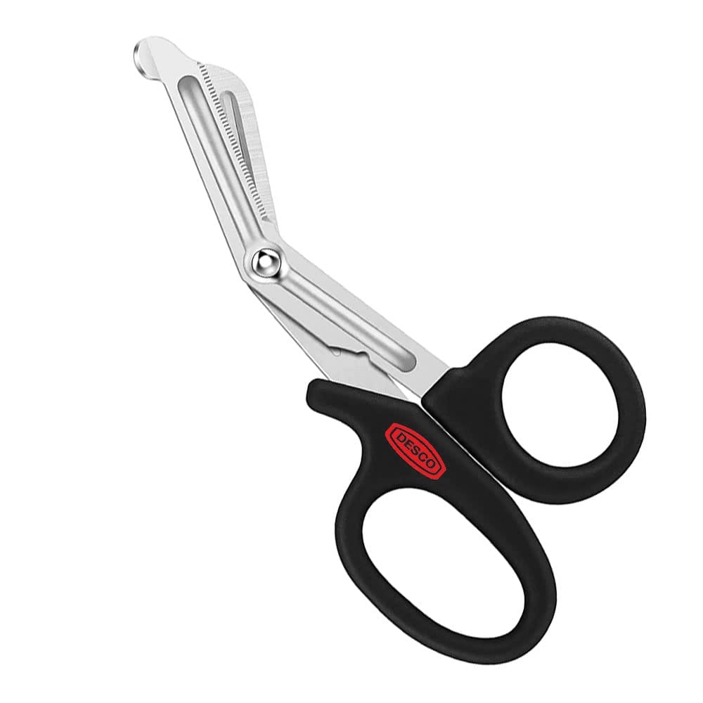 DESCO 7.5" Emergency Scissor Military Rescue Scissors Stainless Steel Trauma Shear, Curved Emergency Response Shear for Nurses for EMS view 2