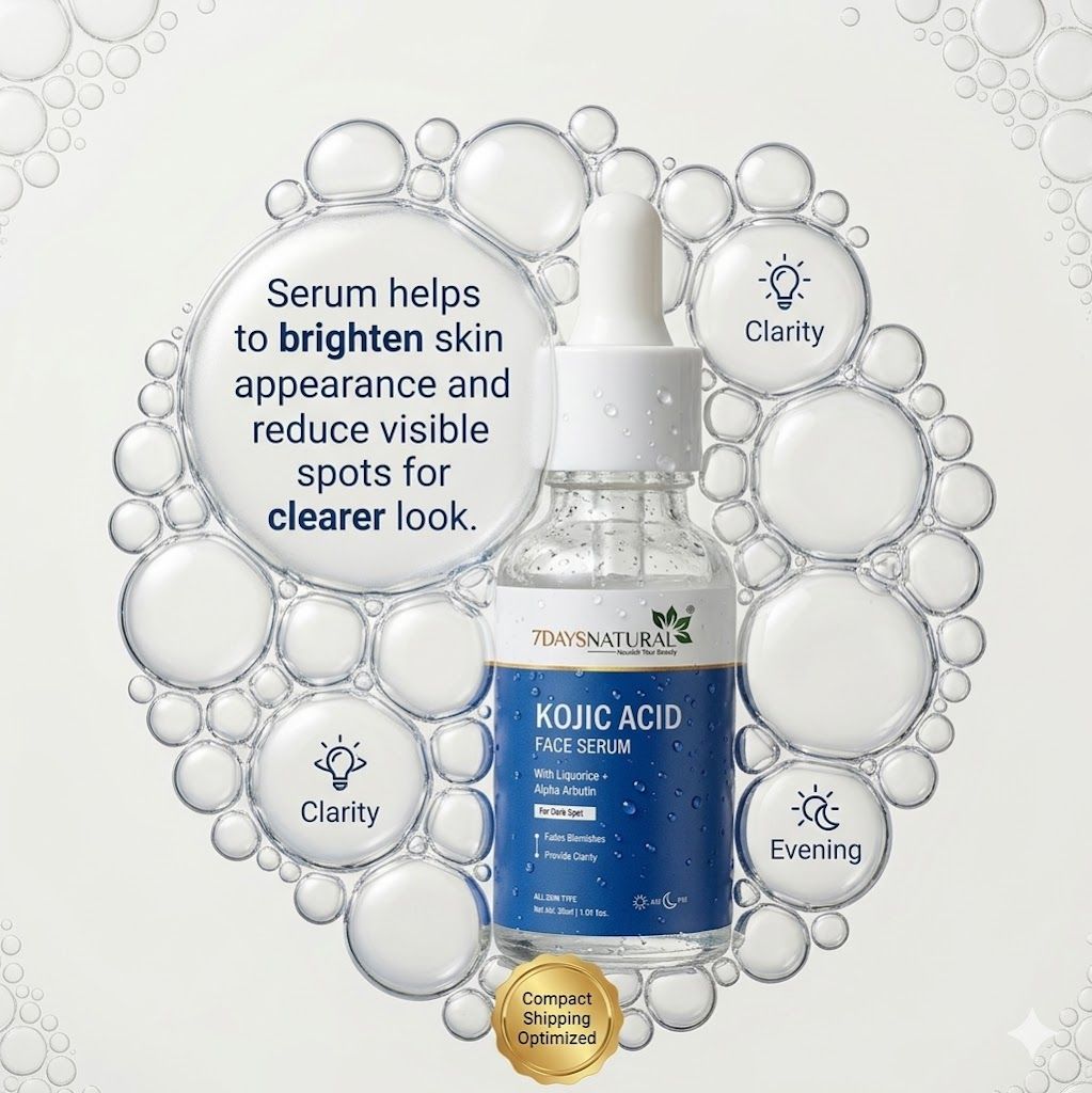 Elegantra Naturavives 2% Kojic Acid Face Serum (30ml) pack of 1 – Advanced Dark Spot & Hyperpigmentation Treatment | Acne Mark Corrector Serum for all skin types view 2
