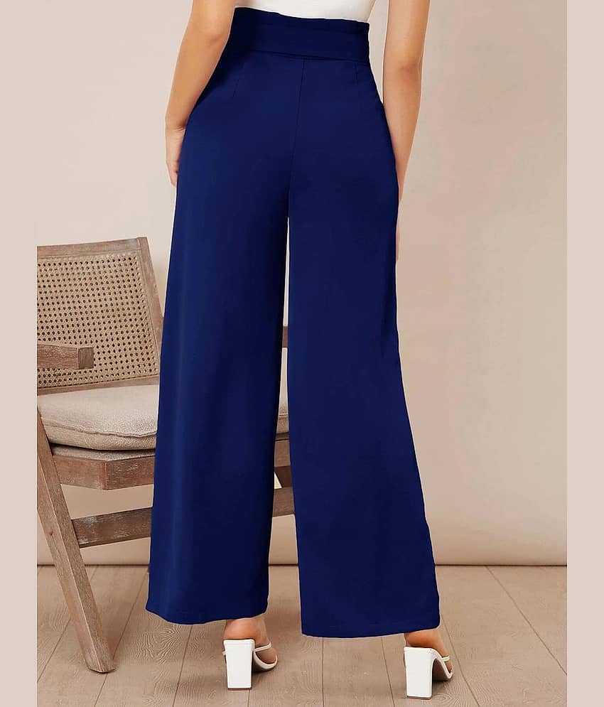 kotty Women Rayon Blend Casual Trousers ( Black ) view 2