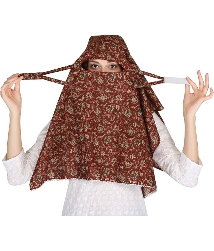 DEEPNYRA - LIVING STYLE Maroon Cotton Women's Scarf ( Pack of 1 ) view 2