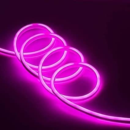 DAYBETTER� Neon Rope Light Silicon DC Light (5 Meter/16.4 Feet) or Indoor and Outdoor Flexible Waterproof Decorative Light with 12v DC Adapter Include- Pink | VD-F-17 view 2
