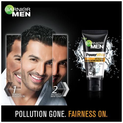 Garnier Men Power White Anti-Pollution Double Action Face Wash, 50 gm view 2