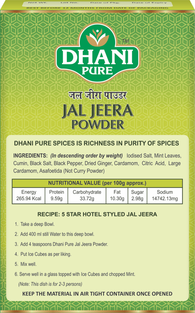 Dhani Pure Jal Jeera Powder Box (MRP : RS. 10/- ONLY) view 2