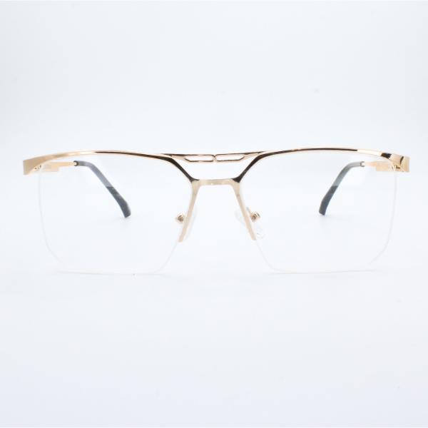 Lensoz Elite X Luxe Half Rim Rectangle Z - Medium - Golden view 2