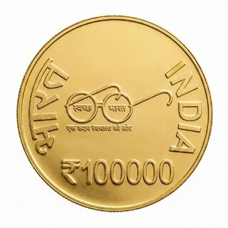 1 Lakh Rupees 1861-2011 Rabindernath Tagore Gold-plated Fantasy Coin Series view 2