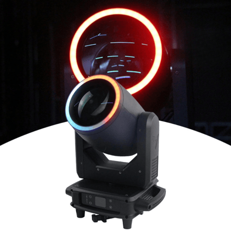 SPARKWORLD 80W RGBW LED Beam Moving Head Light 2 Narrow Beam, DMX512, Gobo & Strobe | Colour: Black view 2