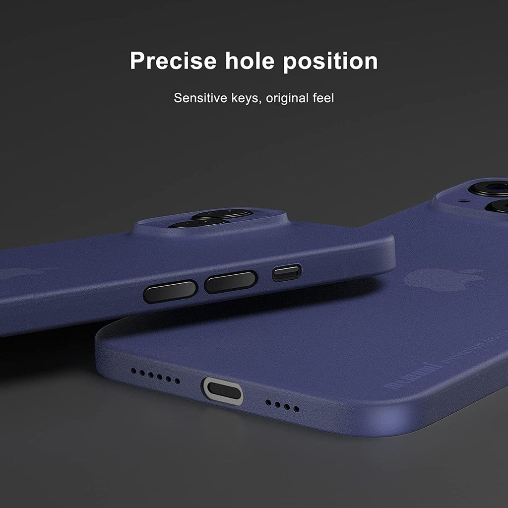 Memumi Ultra Slim 0.3mm Back Cover Case for Apple iPhone 14 Plus - Blue view 2
