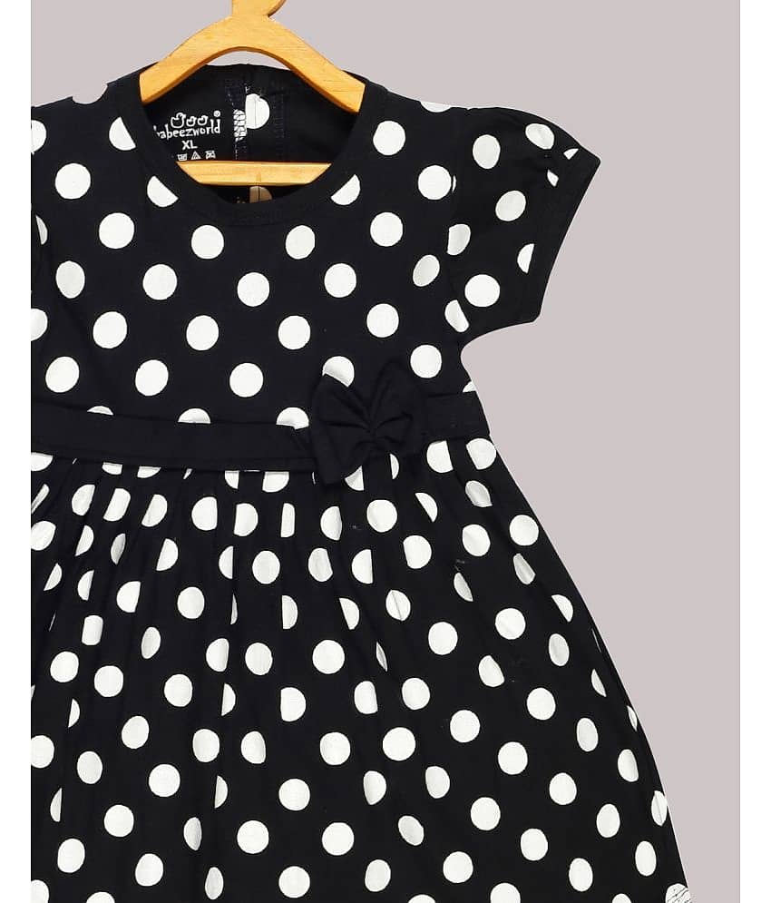 Babeezworld Cotton Frock For Girls ( Pack of 1 , Black ) view 2