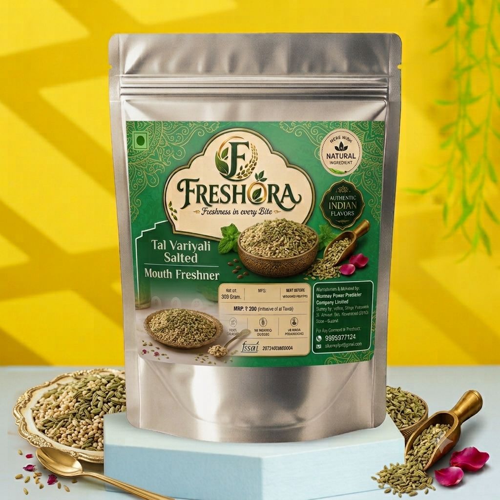 Freshora Mouth Freshner - Tal Variyali - Salted (200 gram Pouch)