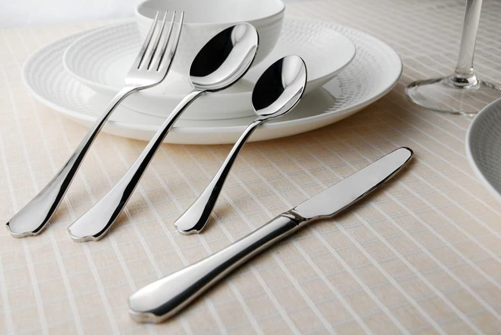 FnS BRIA 24-PC Cutlery Set with Box Packaging 6 Dinner Spoon, 6 Dinner Fork, 6 Dessert Spoon,and 6 Tea Spoon view 2