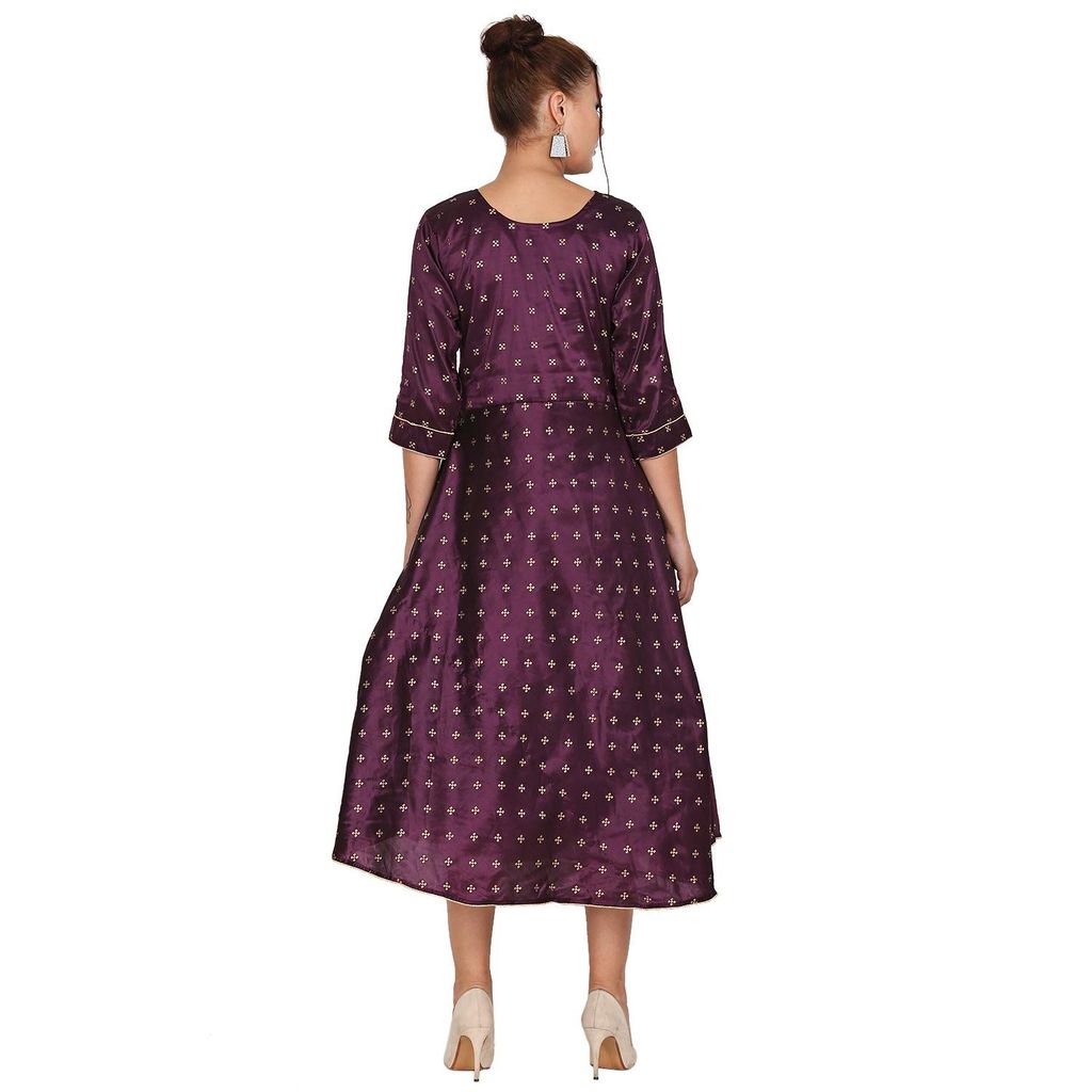 Florence Women's art silk Anarkali Dress Material view 2