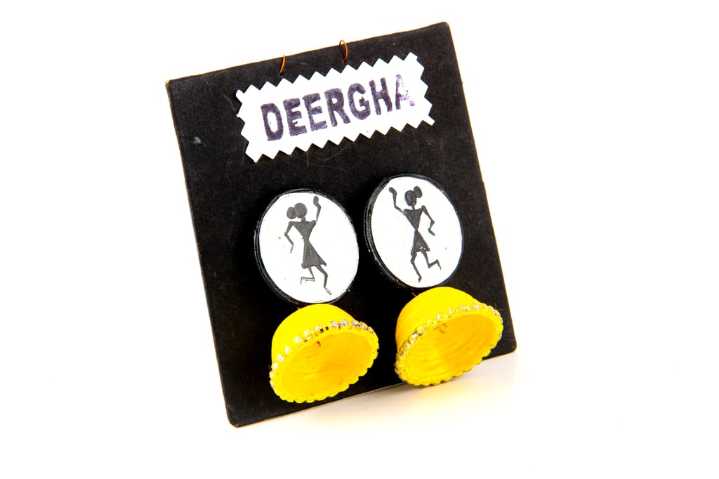 Warli Painting Earrings view 2