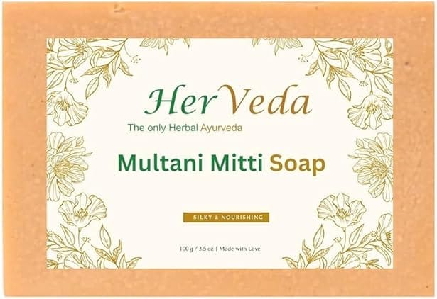 HerVeda Multani Mitti Glycerin Soap, 100g