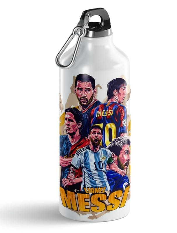 Messi Fan Edition Aluminum Sipper Bottle – Lightweight & Durable Sipper Water Bottle Gift for Boys, Girls & Manga Comic Fans; 750ml ; Pack of 1 view 2