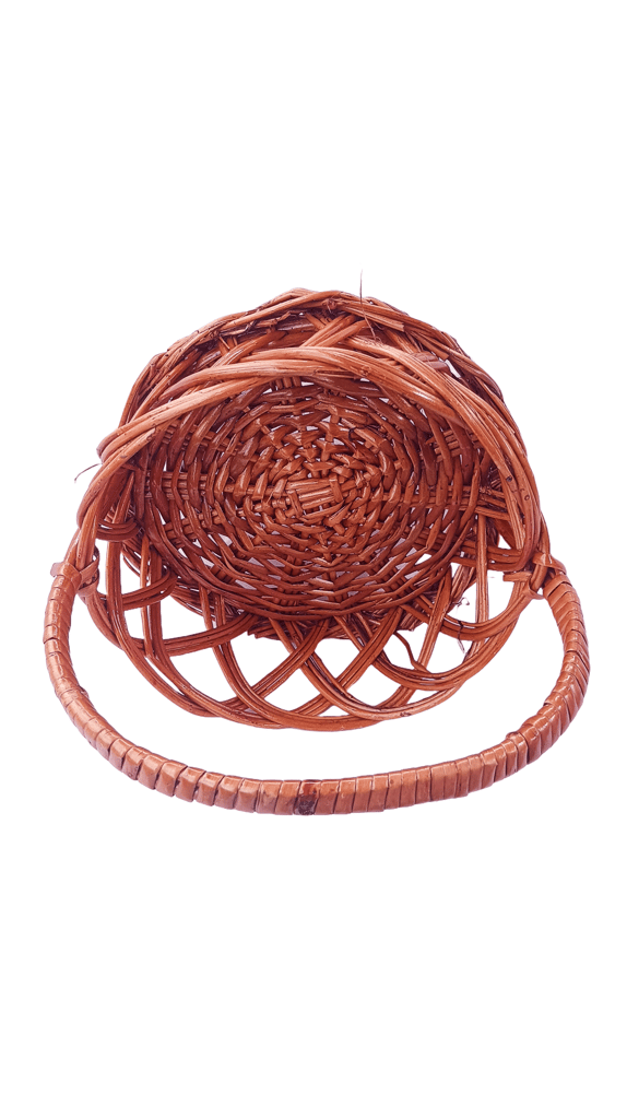 Handwoven Wicker Basket with Handle for Storage and Organization view 2