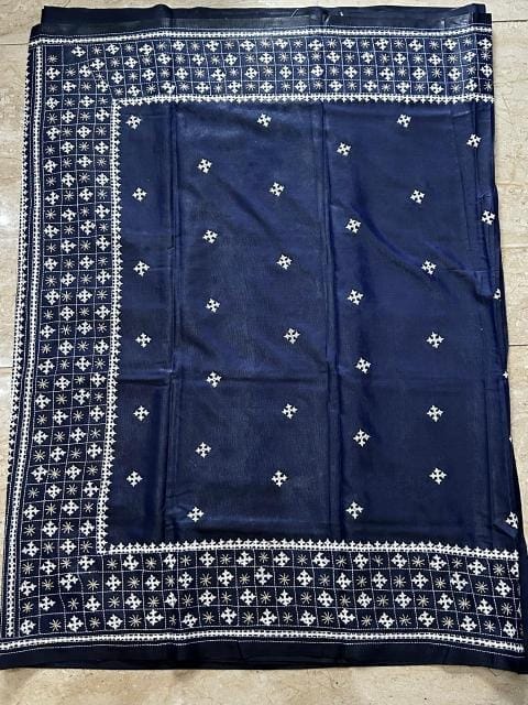 Blended Gujrati Silk Stitch Blue view 2