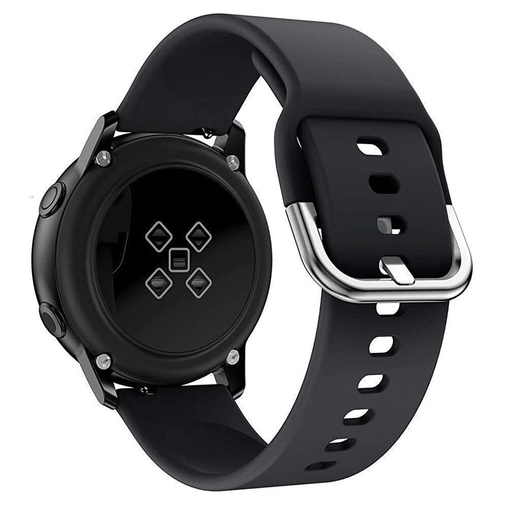 20MM Soft Silicone 20 MM Watch Strap With Stainless Steel buckle Compatible for 20mm Lugs Size Amazfit GTS 2 Mini/Bip/GTS,Samsung Galaxy Watch 4/ Watch 5 view 2