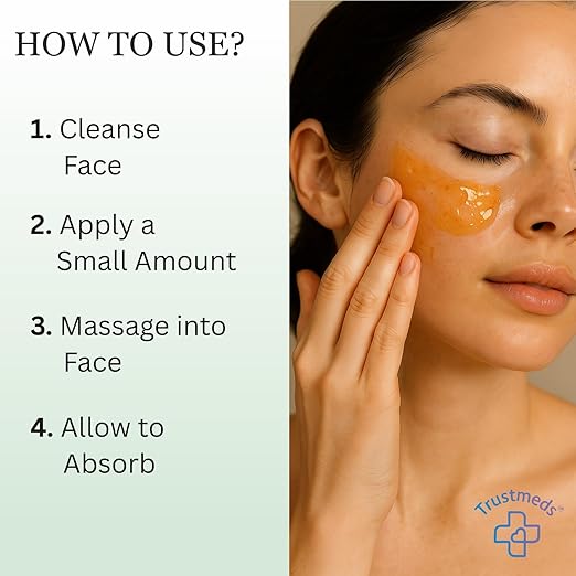 Trustmeds Vitamin C with Aloe Vera & Neem Face Gel, Glow Hydration, Even Skin Tone, Reduce Acne, 50gm | Pack of 3 view 2