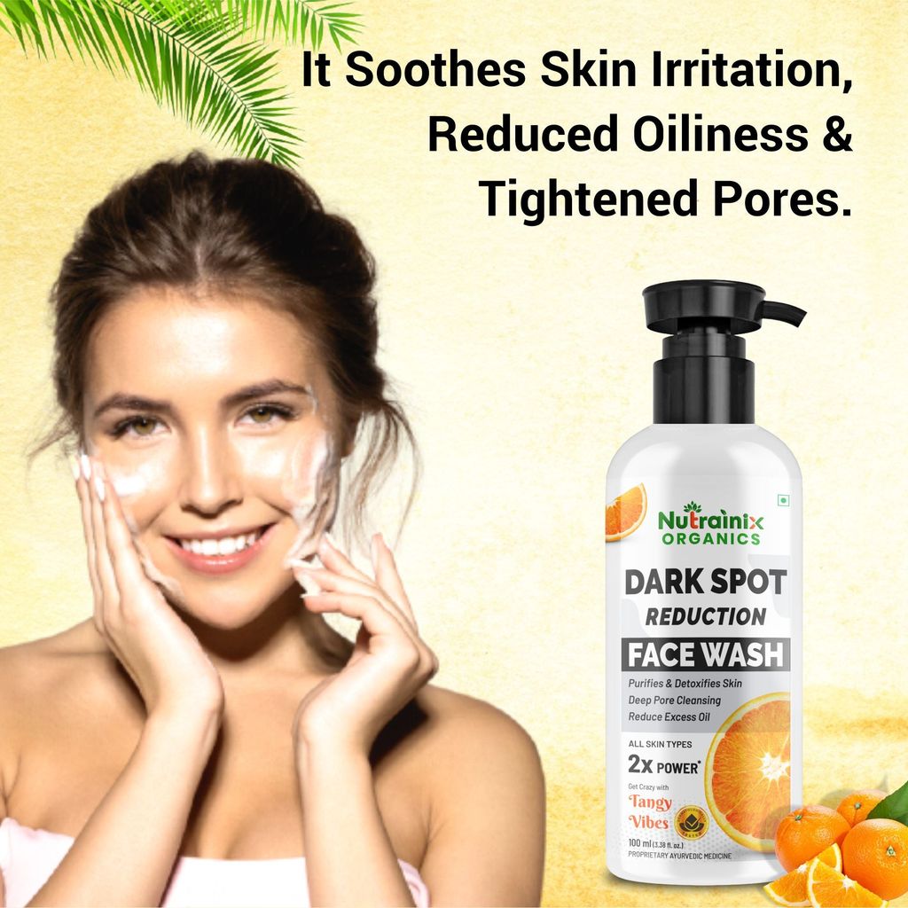 Nutrainix Organics Dark Spot Reduction Face Wash, Corrector & Glow Booster for All Skin Types- 100ml view 2