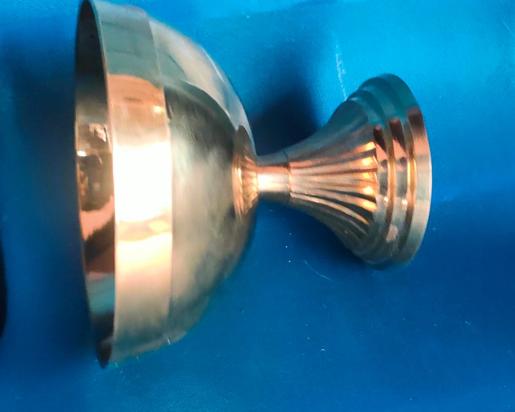 "Traditional Indian Brass Oil Lamp, Deepak, Puja Diya for Home Temple and Diwali Decoration" view 2