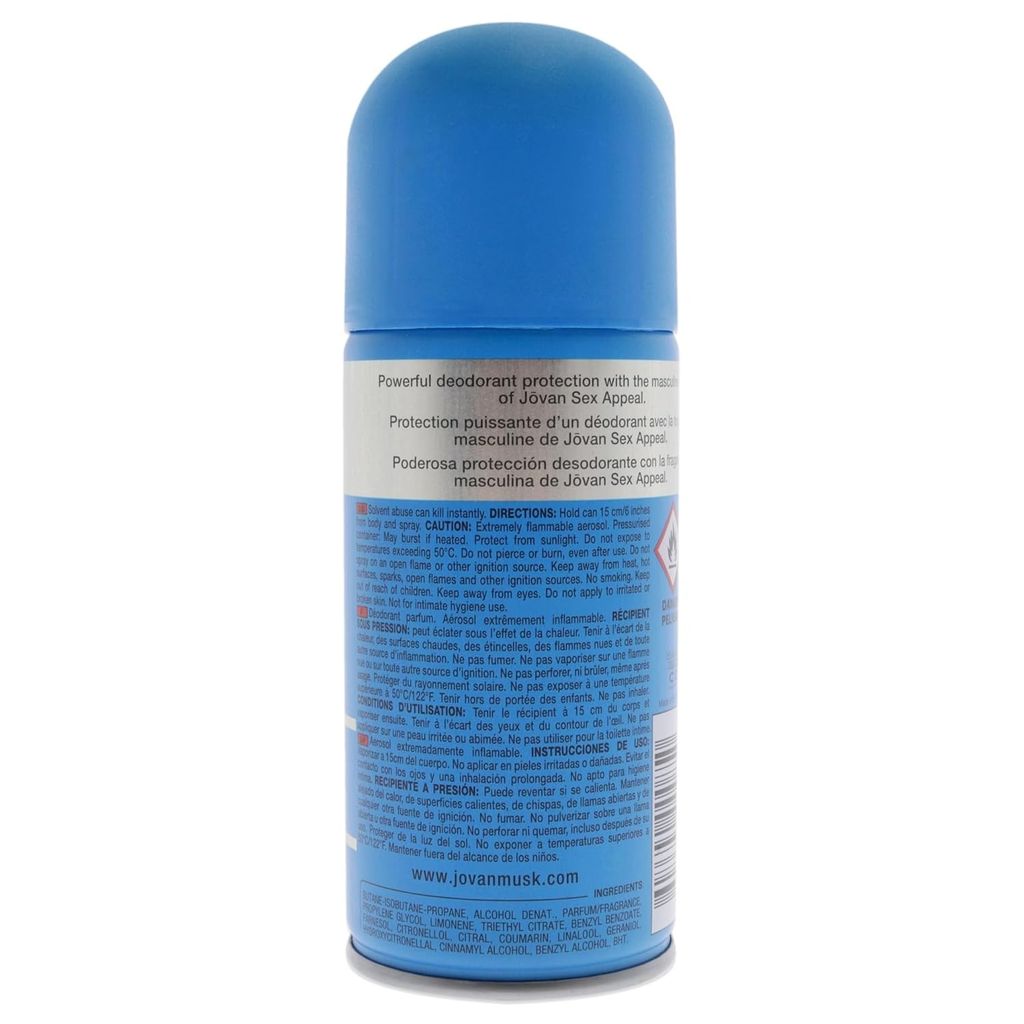 Jovan Sex Appeal Deodorant Spray For Men 150ml view 2