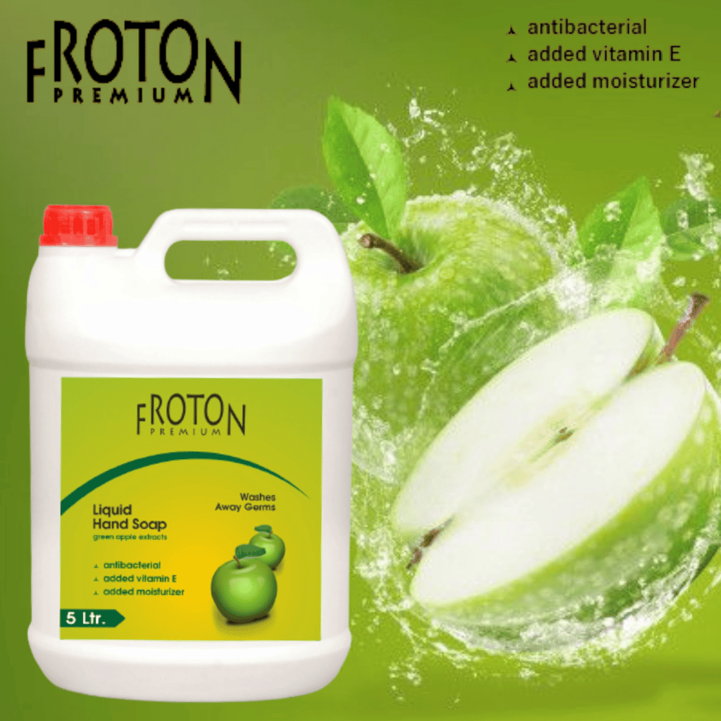 Froton Handwash Gel Green Apple 5Ltr Can & 250ml Free pack view 2