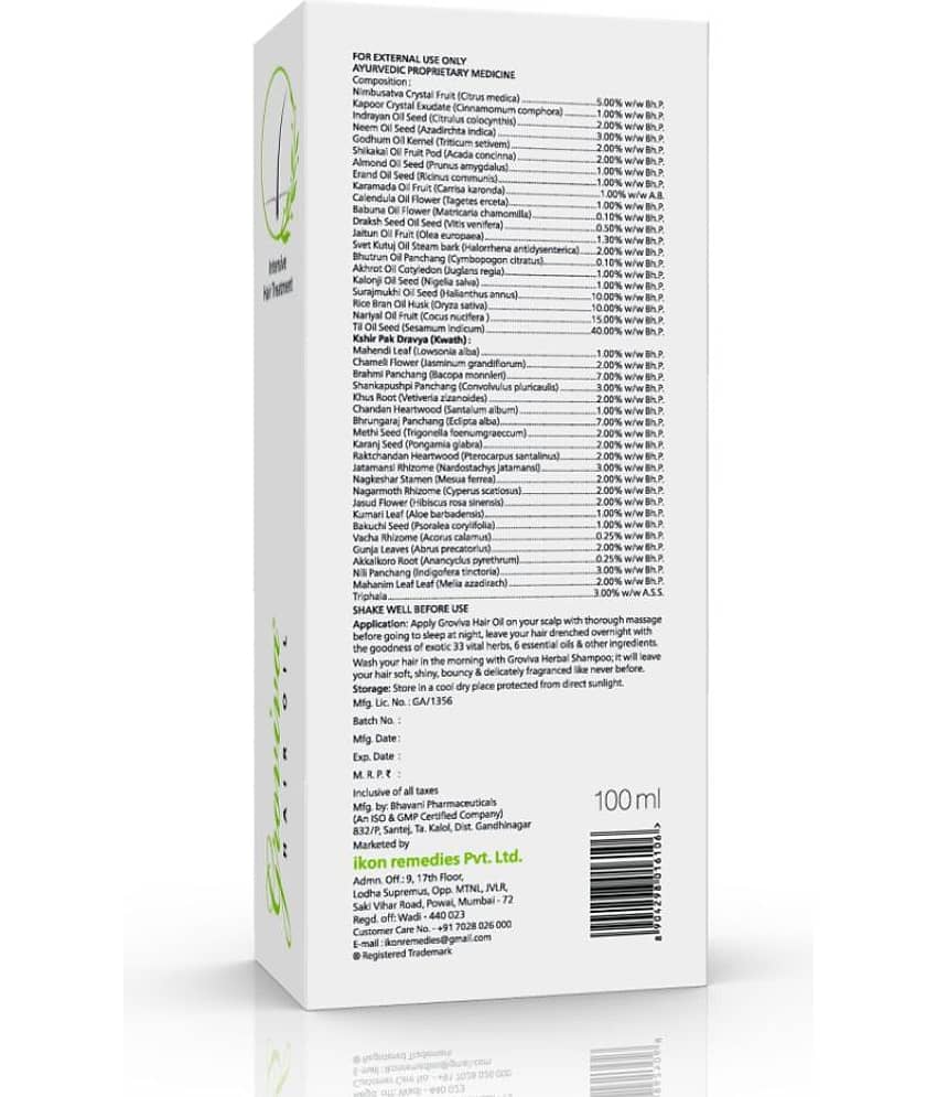 Groviva - Hair Growth Almond Oil 100 ml ( Pack of 4 ) view 2