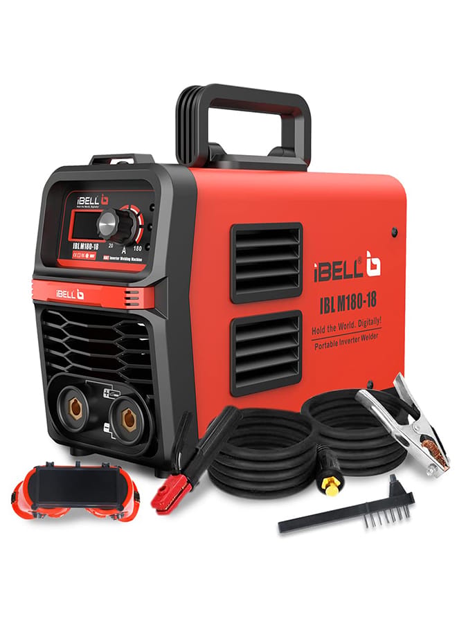 iBELL M180-18 Inverter ARC Compact Welding Machine (IGBT) 180A | Built-in Hot Start, Anti-Stick, Arc Force | Supports 1–3.2mm Electrodes | 1 Year Warranty | 220V