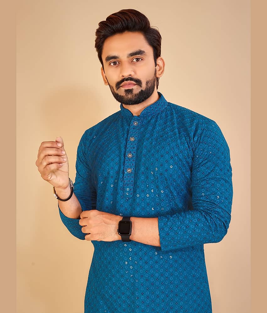 Balaji's - Black Cotton Regular Fit Men's Kurta Pyjama Set ( Pack of 1 ) view 2