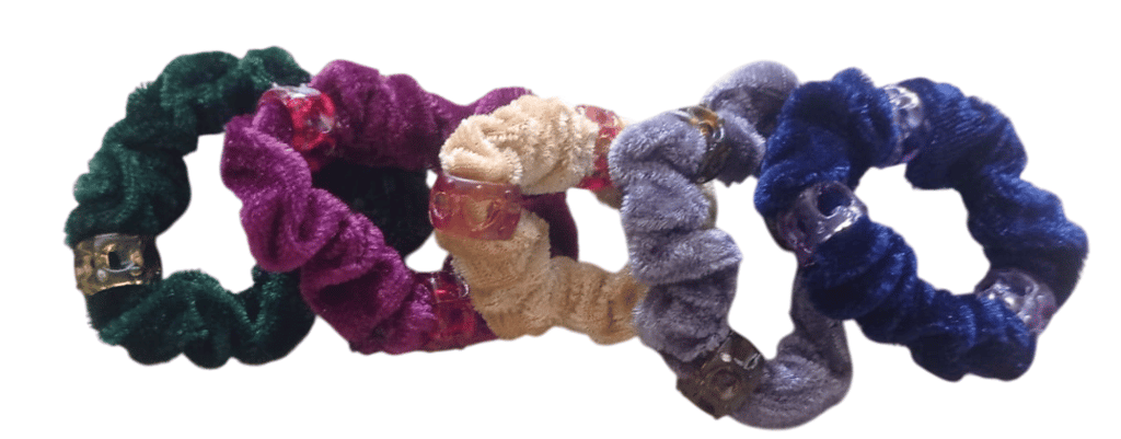 5 Pieces Velvet Scrunchies Hair Bands Ponytail Holder for Women Girls view 2