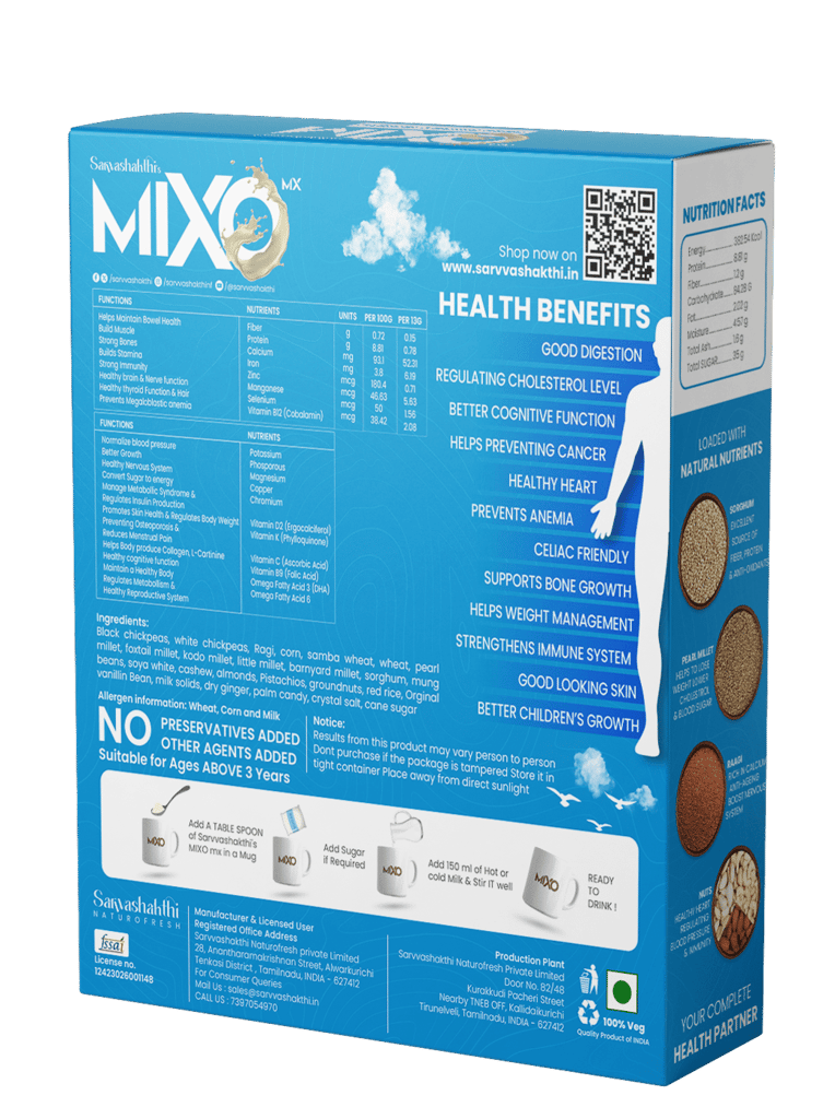 Mixo Mx Millet Drink Original Vanilla 150g Millets, Nuts, Cereals - Clay Pot Processed - No Refined Sugar - No Artificial Flavor & Colors view 2