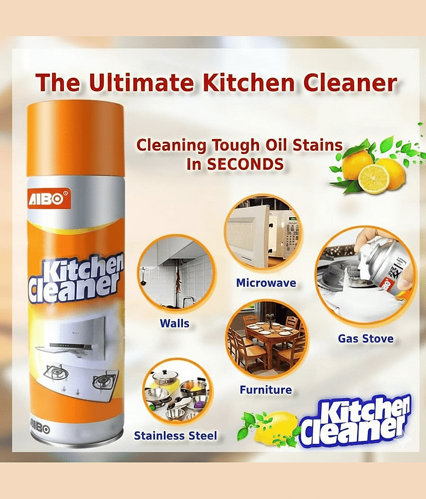 (Pack 1) kitchen Cleaner Spray Oil & Grease Stain Remover (500ml), Kitchen Cleaner Spray, Kitchen Cleaner Bubble Foam Spray, Home Cleaning kits, Home cleaning spray, Kitchen Chimney Spray, Kitchen Chimney Cleaner, Kitchen Cleaning Spray, Kitchen Cleaner view 2