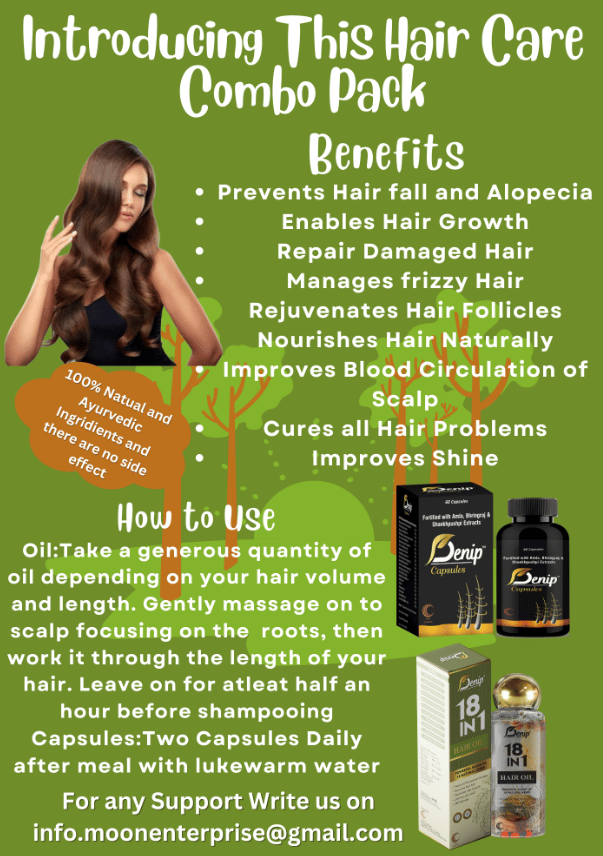 Denip Hair Growth Combo Pack for Hair Fall Prevention and Hair Growth view 2