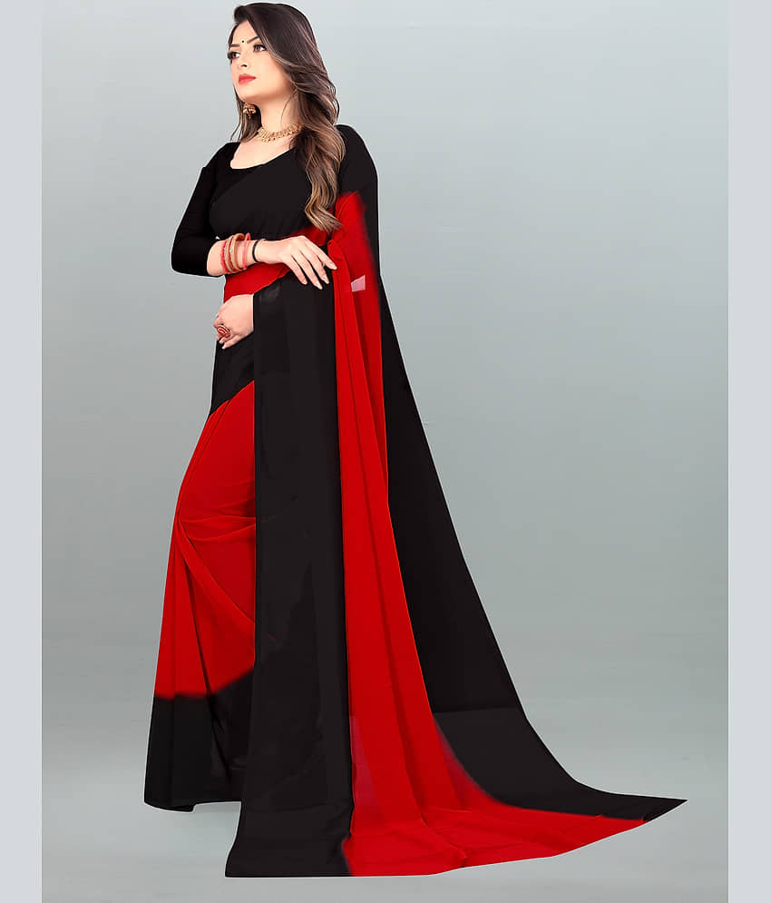 ANAND SAREES Georgette Printed Regular Saree With Unstitched Blouse Piece ( Multicolor ) view 2