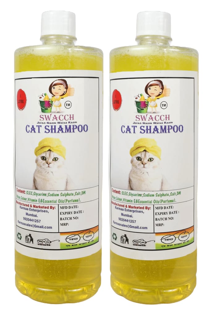 SWACCH CAT Shampoo (1 Litre) (Combo Pack of 2) Lemon view 2
