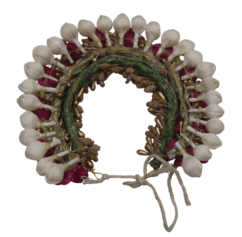 Elegant Floral Hair Accessory with Magenta Roses view 2