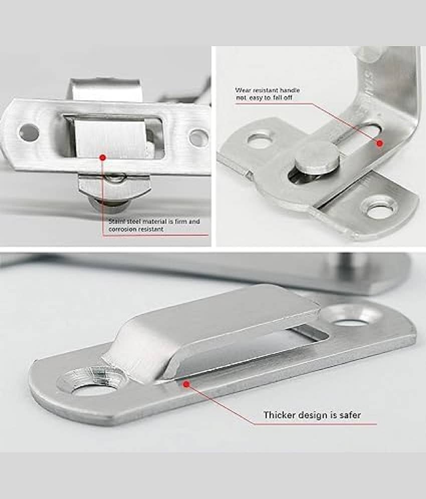 Door Latch Buckle Bolt Lock 90 Degree Angle for Door and Window Sliding Lock bar Bolt barn Sliding Latch view 2