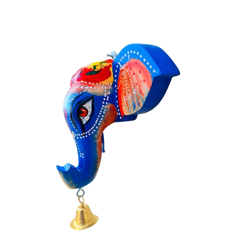 WOODEN ELEPHANT HEAD WALL DECORE view 2