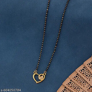 Designer and stylish Gold Plated Mangalsura for Women Alloy Mangalsutra