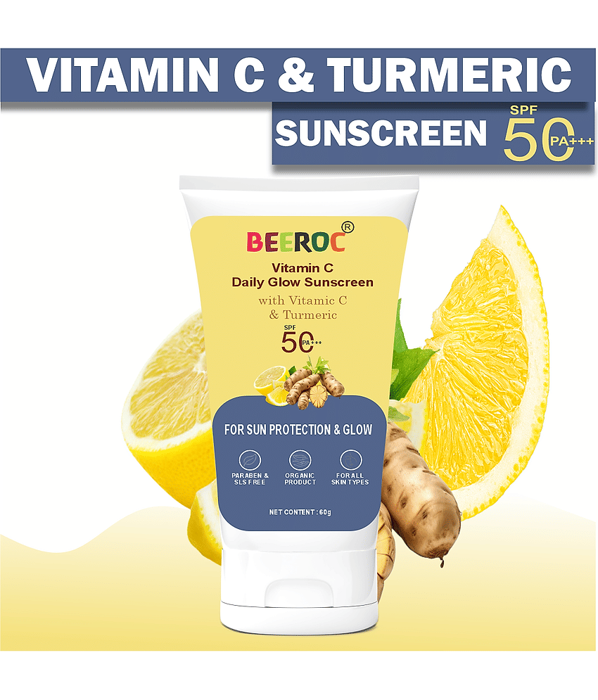 BEEROC SPF 50 Sunscreen Cream For All Skin Type ( Pack of 1 )