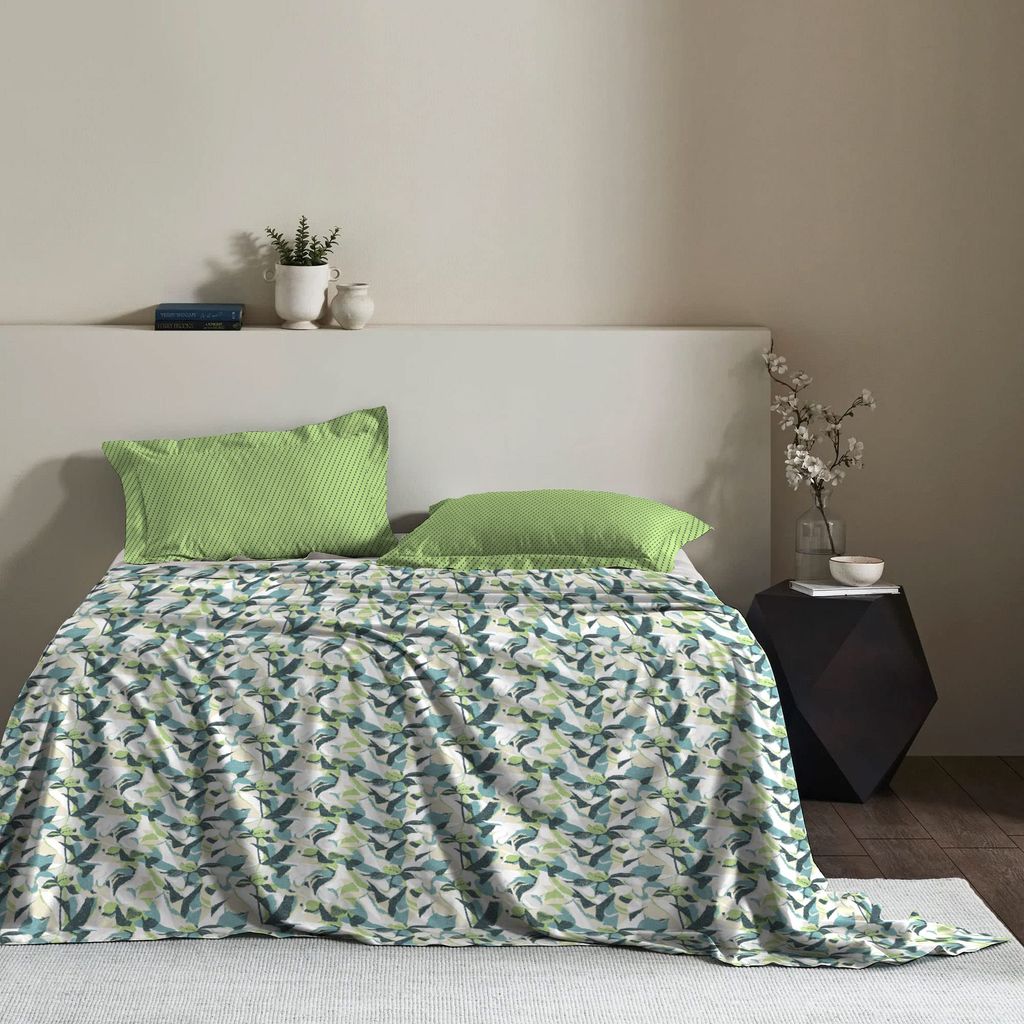 Trident Carnival Queen Bedsheet Set, 144 Thread Carnival Gifting Set, 100% Cotton, Superior Softness, Oeko-Tex Certified view 2